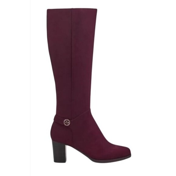 GIANI BERNINI/ Adonnys / Tall / Block Heel / Burgundy / Wine / Italian Boots - Picture 2 of 9